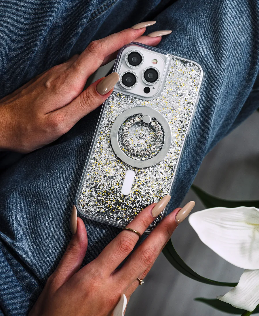 Clear Glitter MagSafe Phone Case