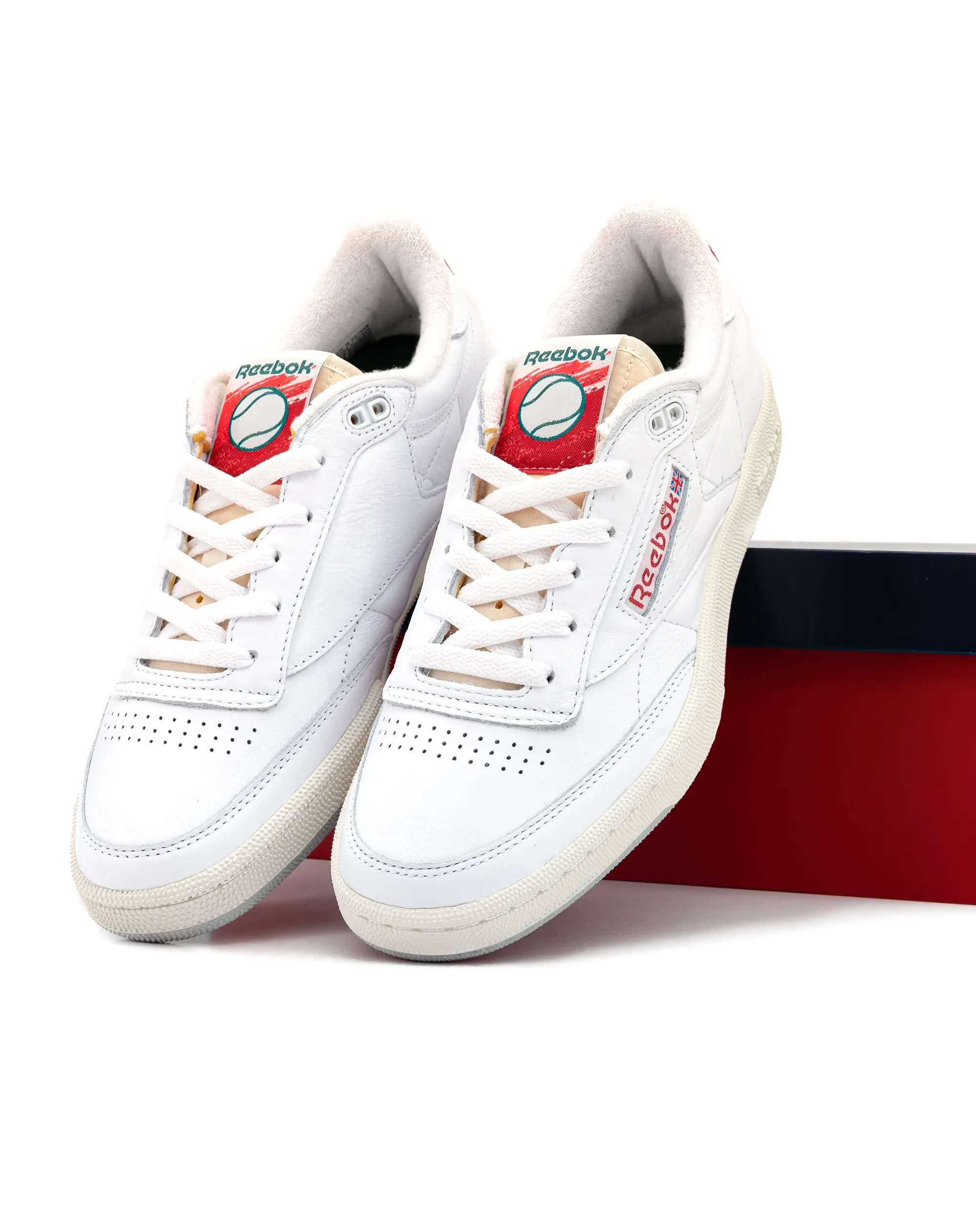 Club C 85 - White / Chalk / Vector Red