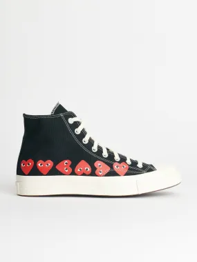 Comme des Garons Play x Converse Chuck 70 Hi Multi Hearts Black