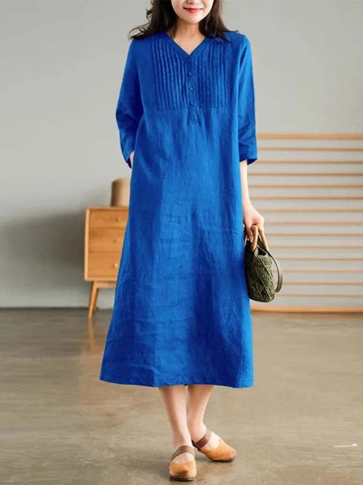 Cotton and Graceful Linen Dress