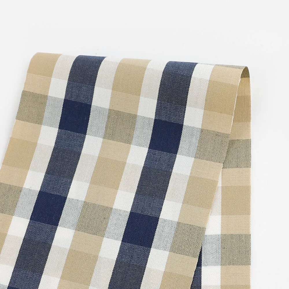 Cotton / Tencel Check - Beige Mix