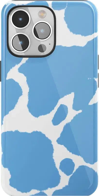 Current MOOd | Light Blue Cow Print Case