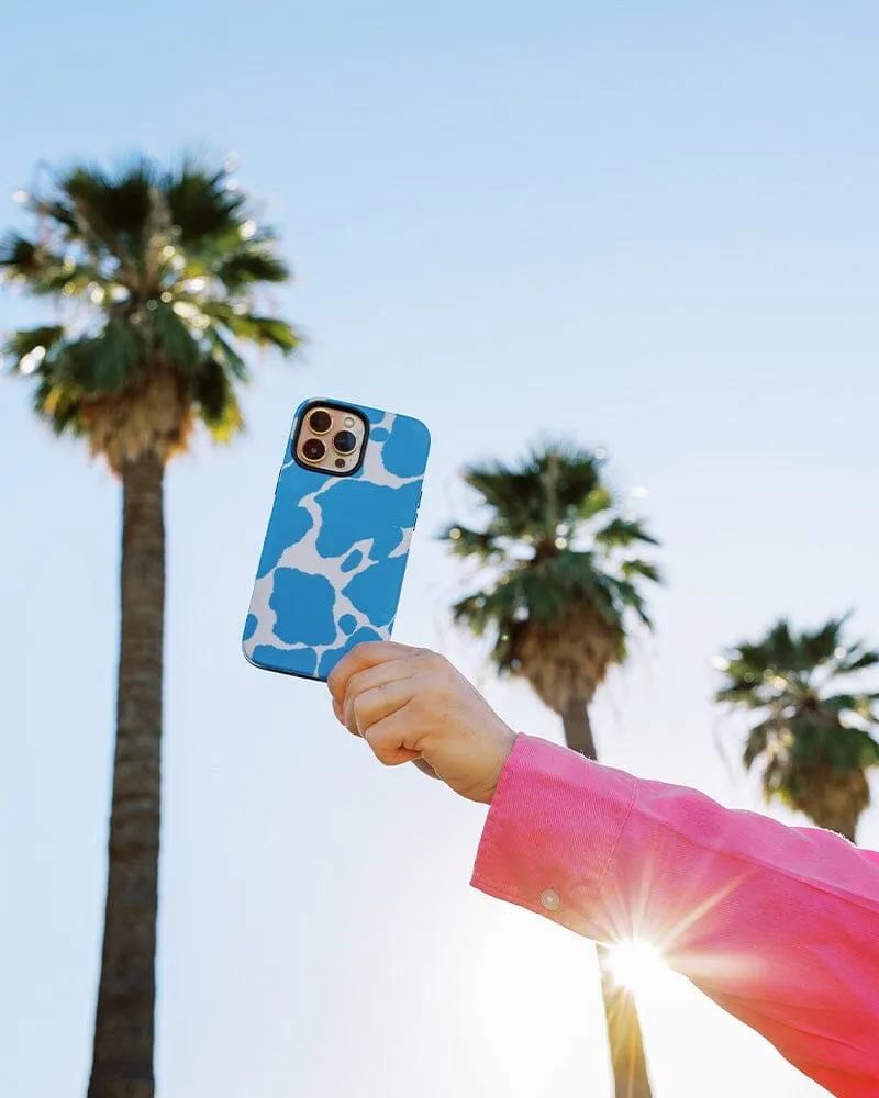 Current MOOd | Light Blue Cow Print Case