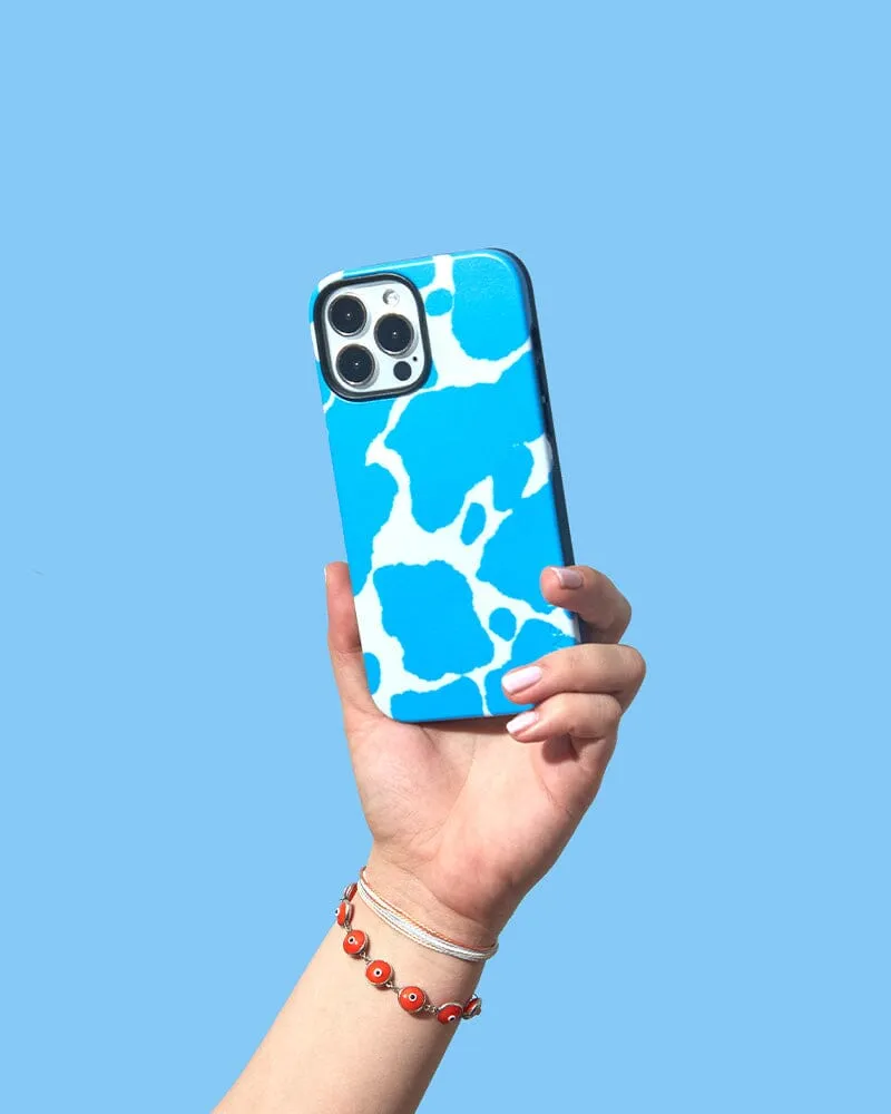 Current MOOd | Light Blue Cow Print Case