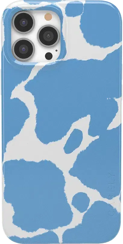 Current MOOd | Light Blue Cow Print Case