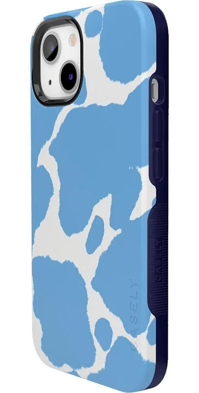 Current MOOd | Light Blue Cow Print Case