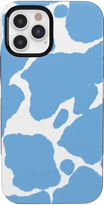 Current MOOd | Light Blue Cow Print Case