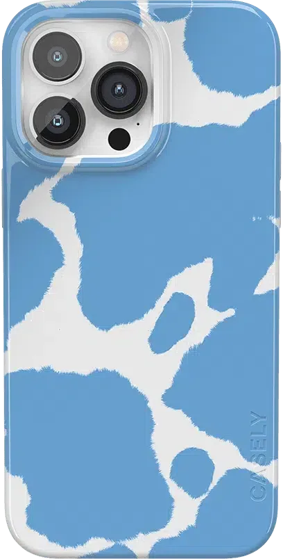 Current MOOd | Light Blue Cow Print Case