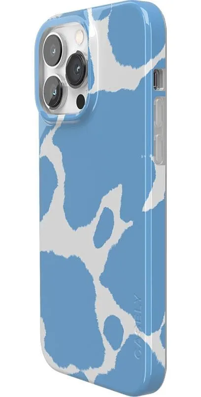 Current MOOd | Light Blue Cow Print Case