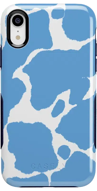 Current MOOd | Light Blue Cow Print Case