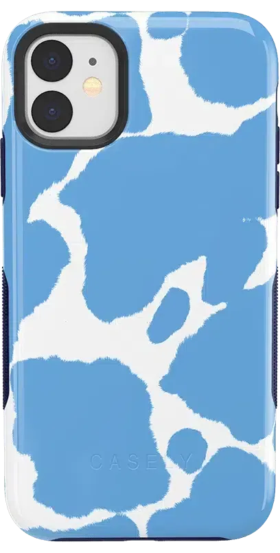 Current MOOd | Light Blue Cow Print Case