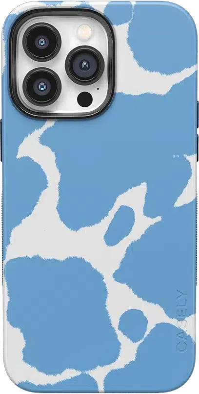 Current MOOd | Light Blue Cow Print Case