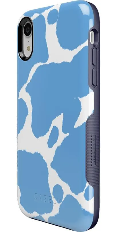 Current MOOd | Light Blue Cow Print Case