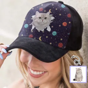 Custom Cat Face Galaxy Unisex Baseball Cap