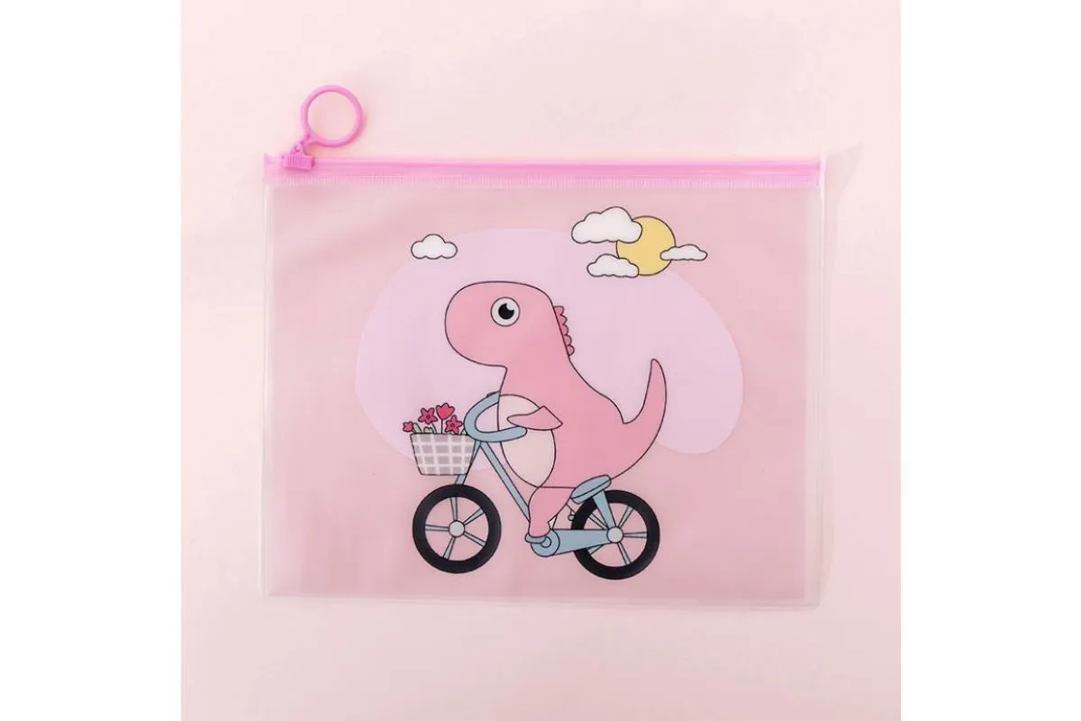 Cute Cartoon Dinosaur Zip Case