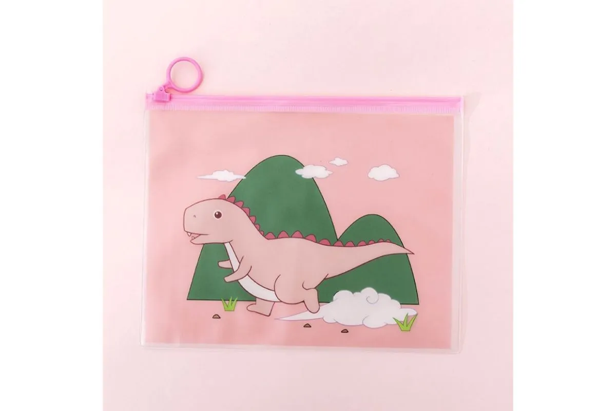 Cute Cartoon Dinosaur Zip Case