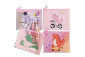 Cute Cartoon Dinosaur Zip Case