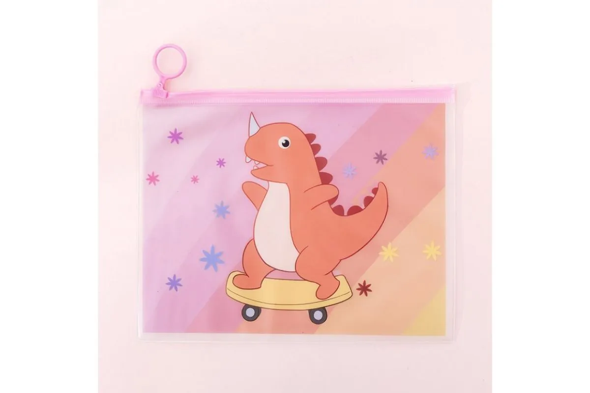 Cute Cartoon Dinosaur Zip Case