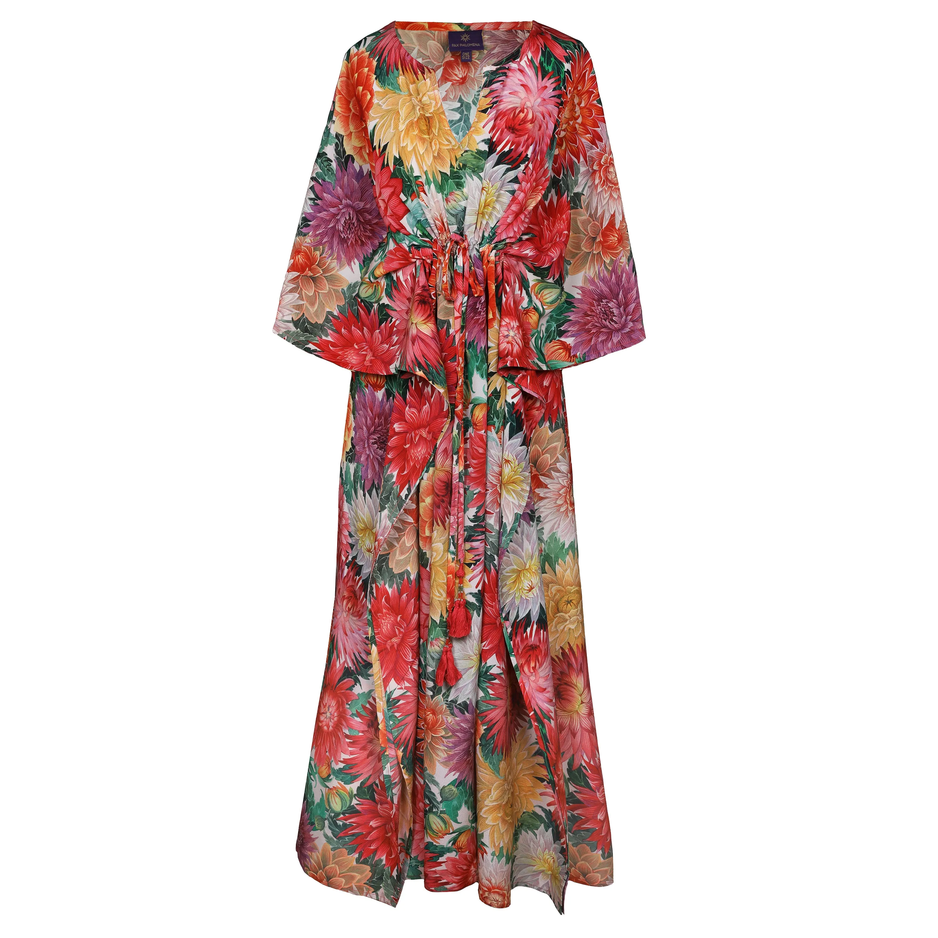 Dolce Dahlias Italian Silk Maxi