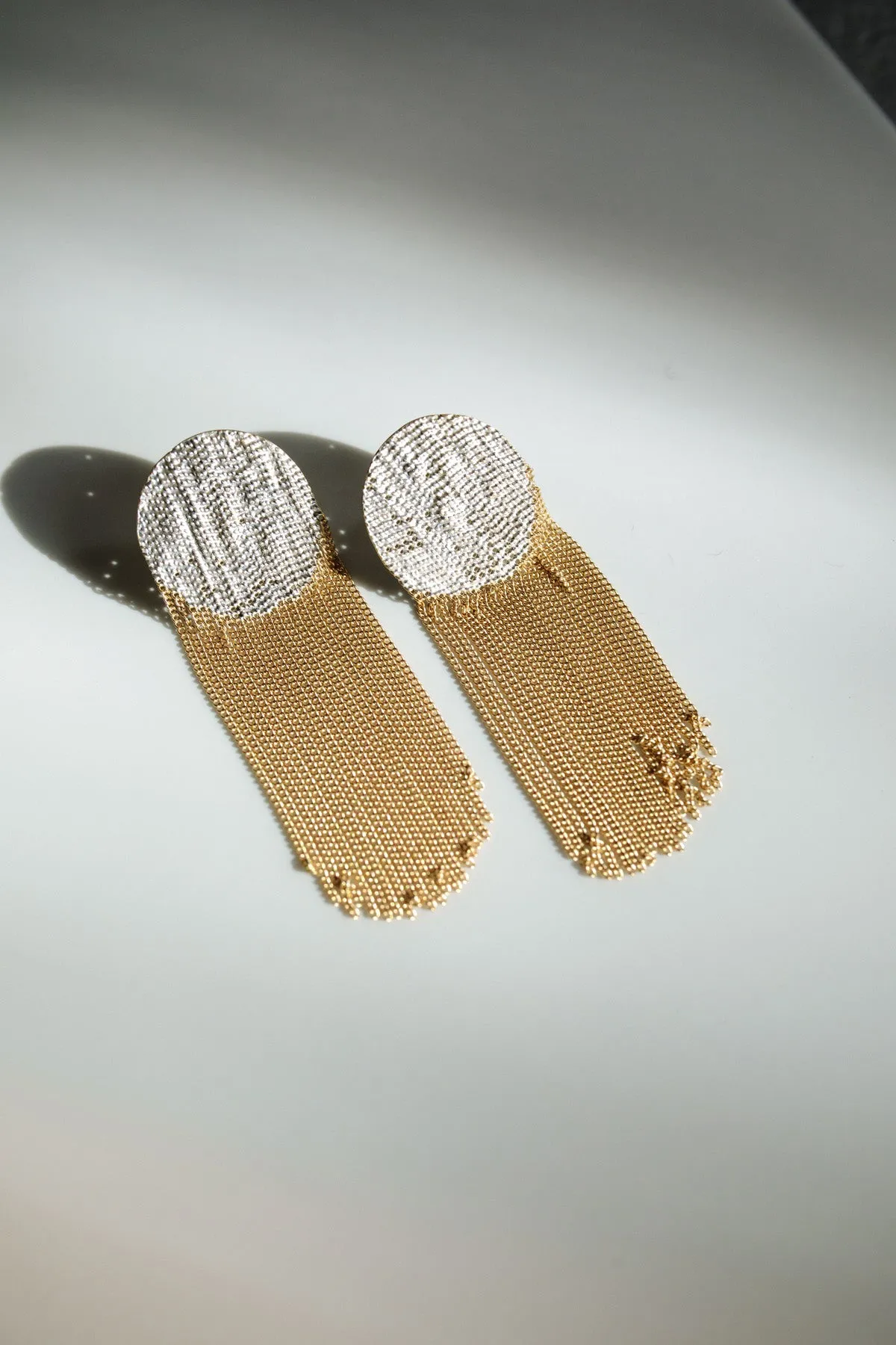 Dot Earrings, brass   silver