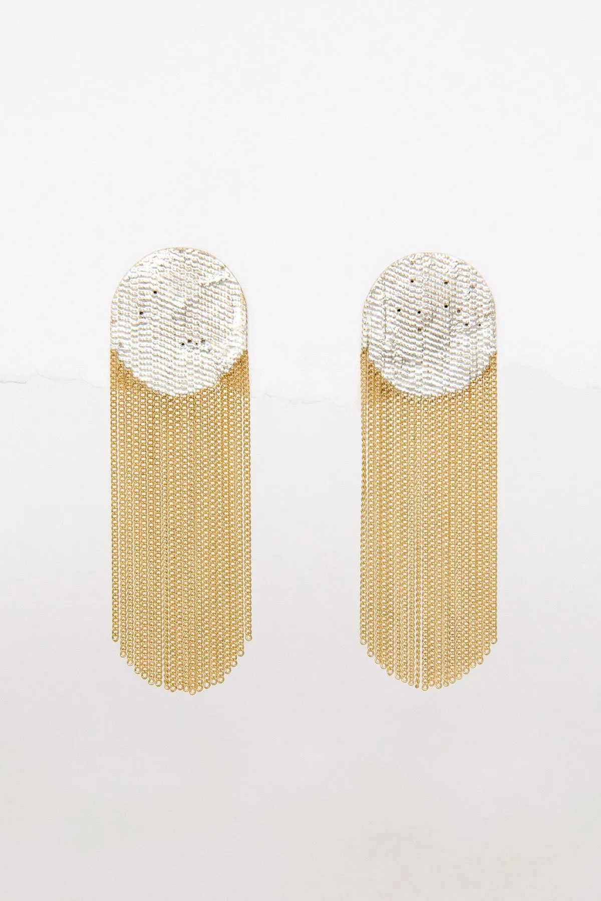 Dot Earrings, brass   silver