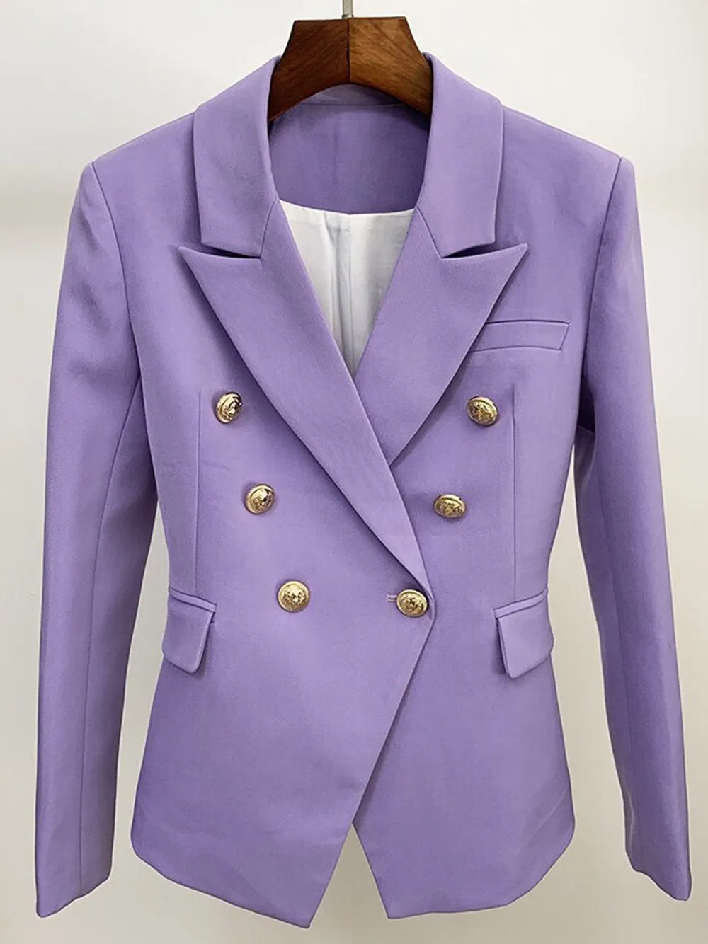 Double Breasted Purple Blazer