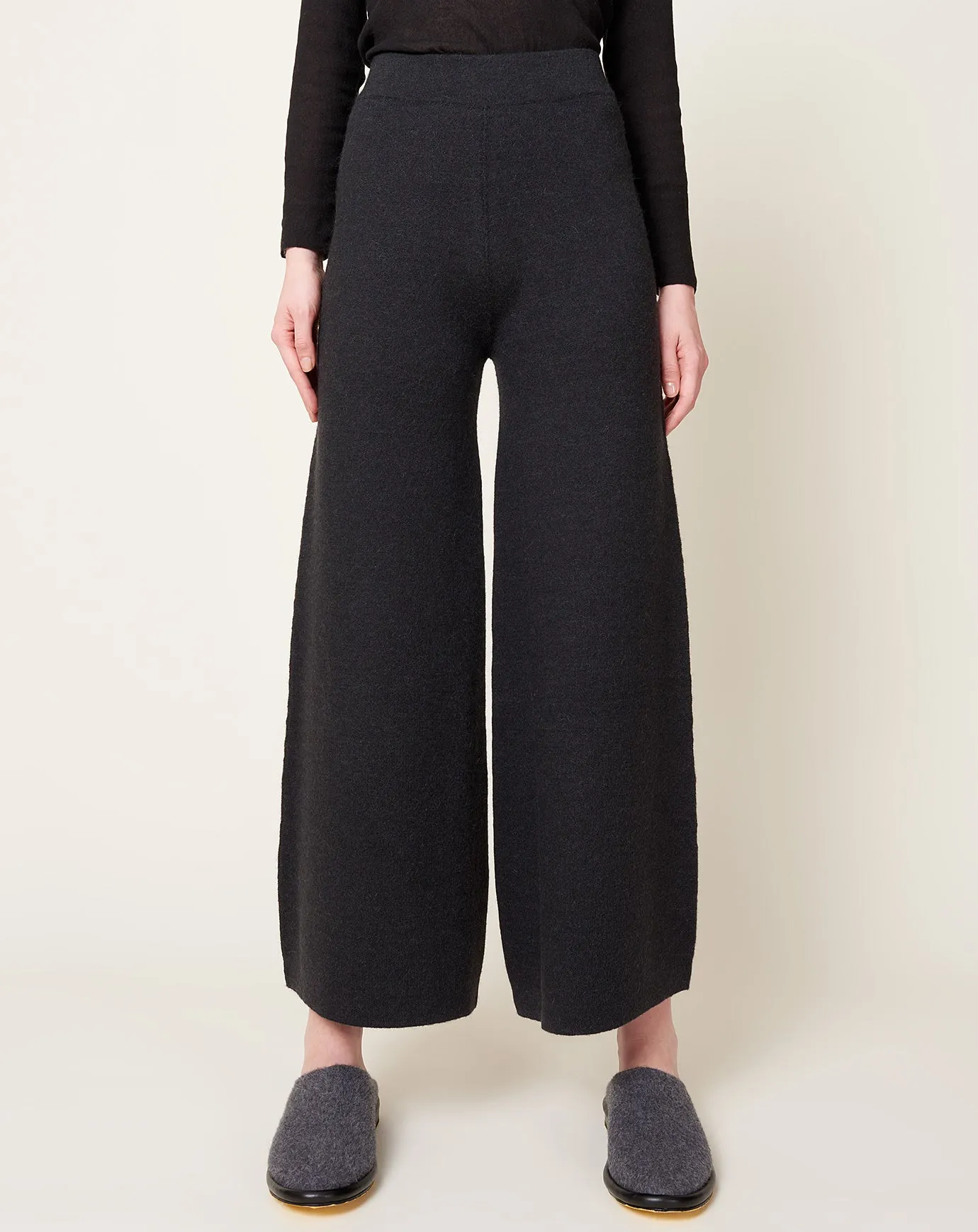 Double Knit Flare Pants in Ink