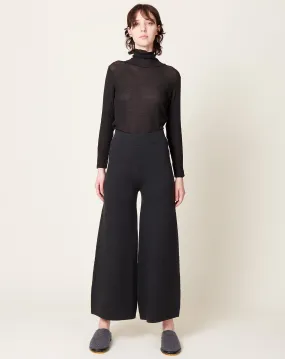 Double Knit Flare Pants in Ink