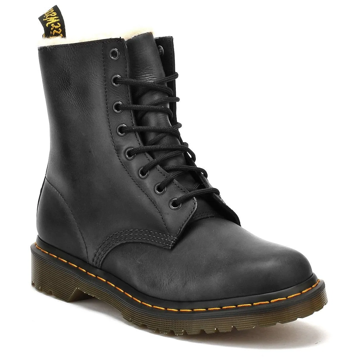 Dr. Martens Womens Black Burnished Wyoming Serena Boots