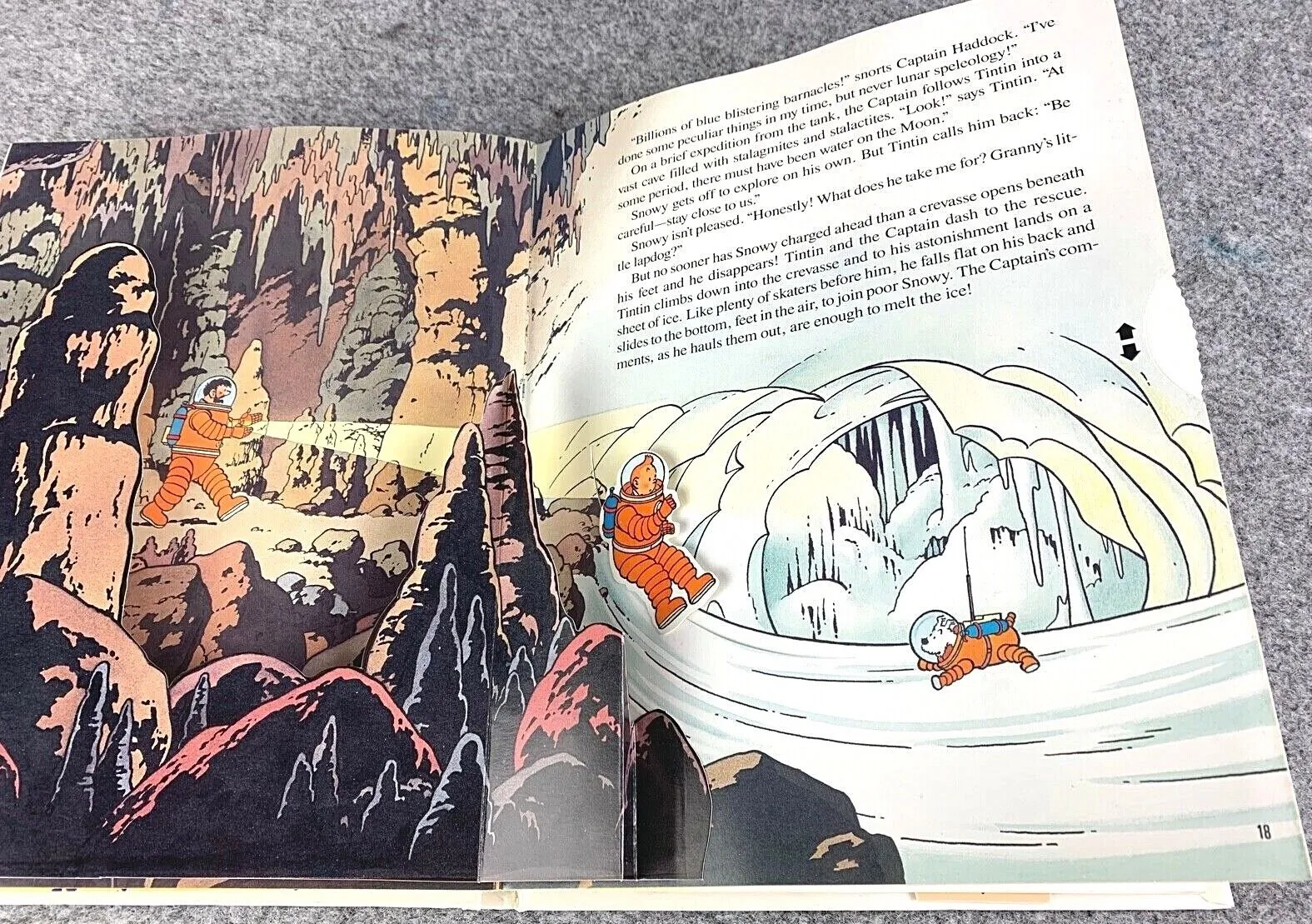 EXPLORERS ON THE MOON POP UP BOOK Joy Street 1992 1st Edition Hardback Rare Tintin EO