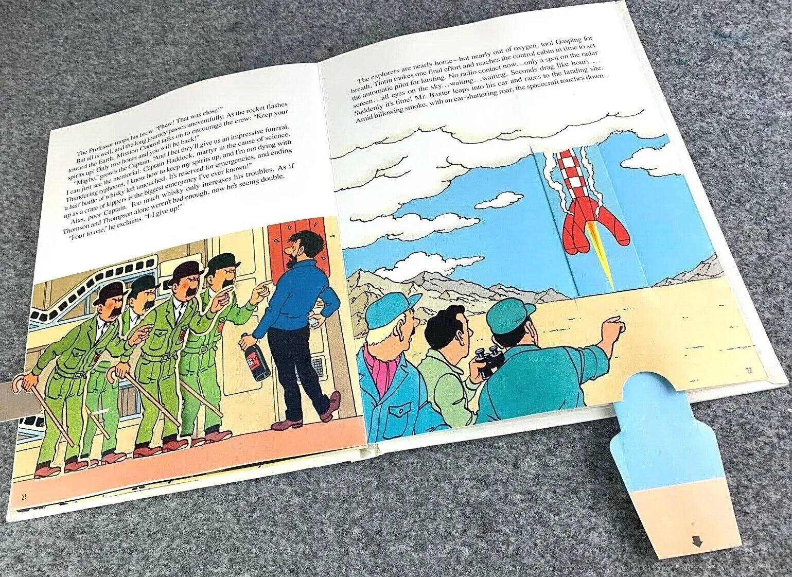 EXPLORERS ON THE MOON POP UP BOOK Joy Street 1992 1st Edition Hardback Rare Tintin EO