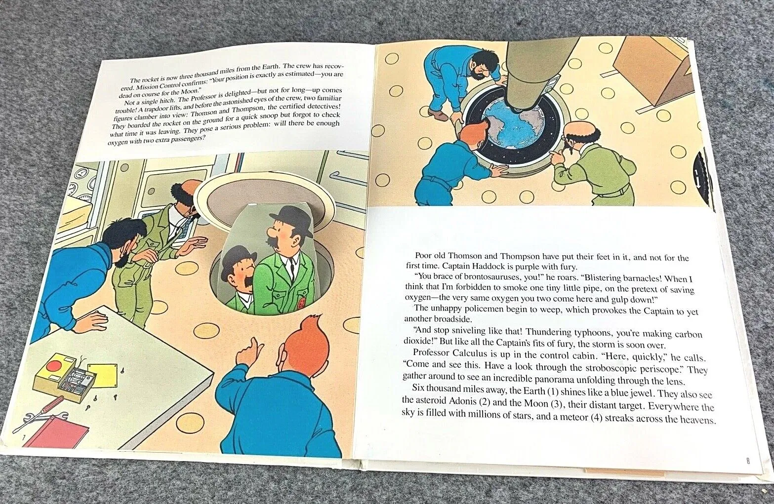 EXPLORERS ON THE MOON POP UP BOOK Joy Street 1992 1st Edition Hardback Rare Tintin EO