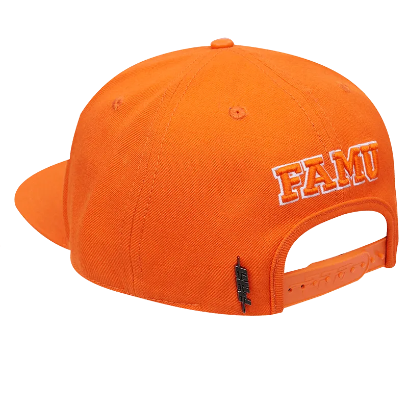 FLORIDA A&M UNIVERSITY CLASSIC UNISEX WOOL SNAPBACK HAT (ORANGE)