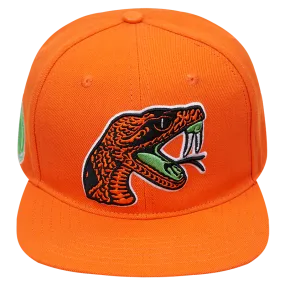 FLORIDA A&M UNIVERSITY CLASSIC UNISEX WOOL SNAPBACK HAT (ORANGE)