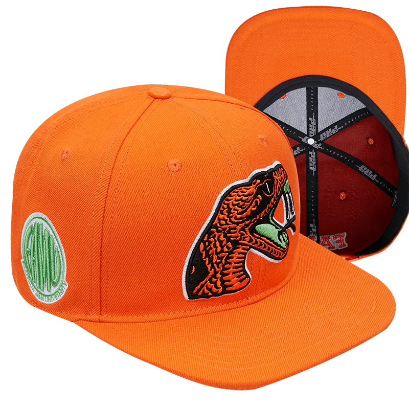 FLORIDA A&M UNIVERSITY CLASSIC UNISEX WOOL SNAPBACK HAT (ORANGE)