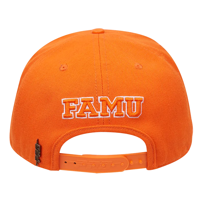 FLORIDA A&M UNIVERSITY CLASSIC UNISEX WOOL SNAPBACK HAT (ORANGE)