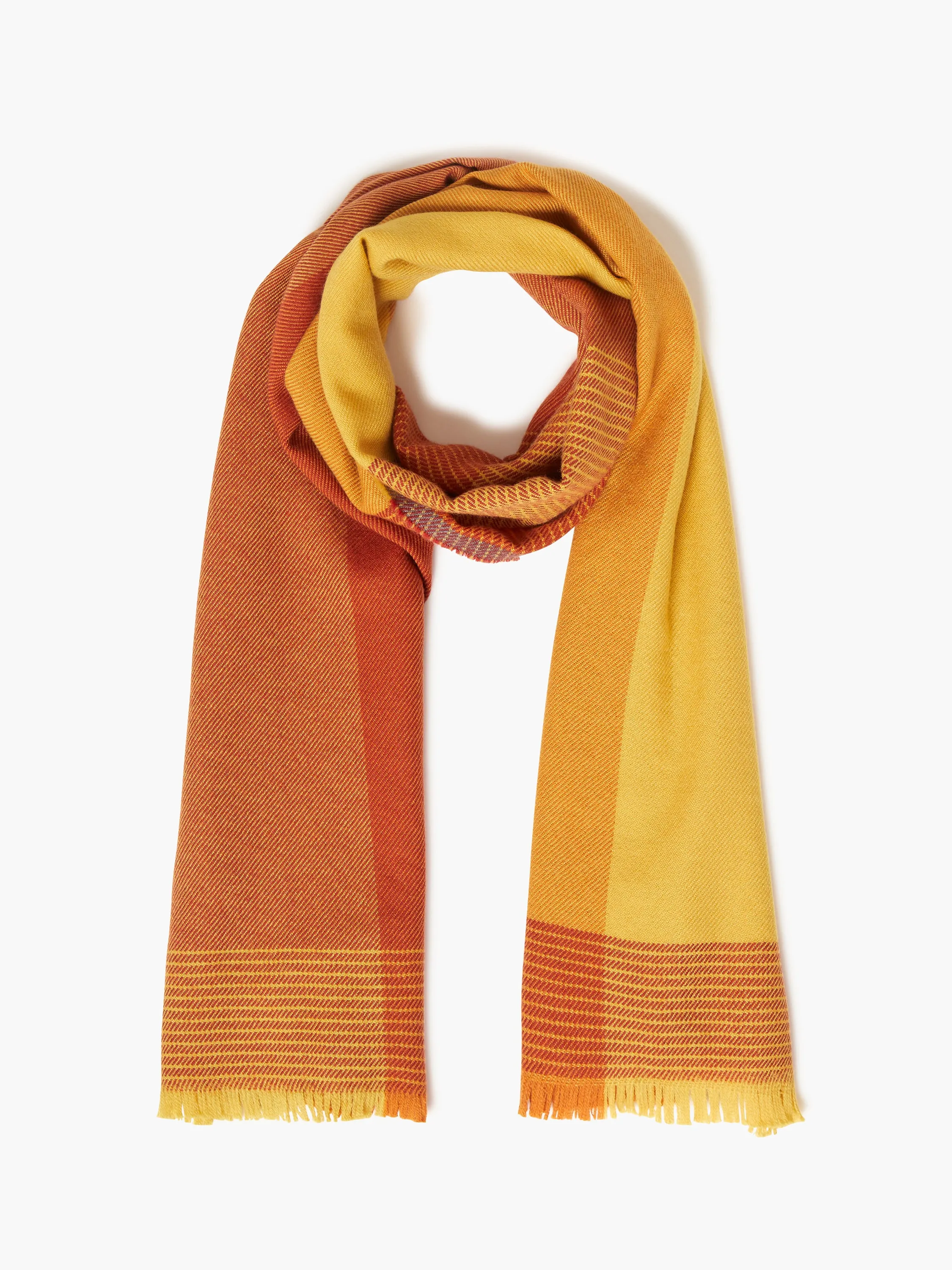 Foxford Yellow Ochre Extra Fine Merino Scarf