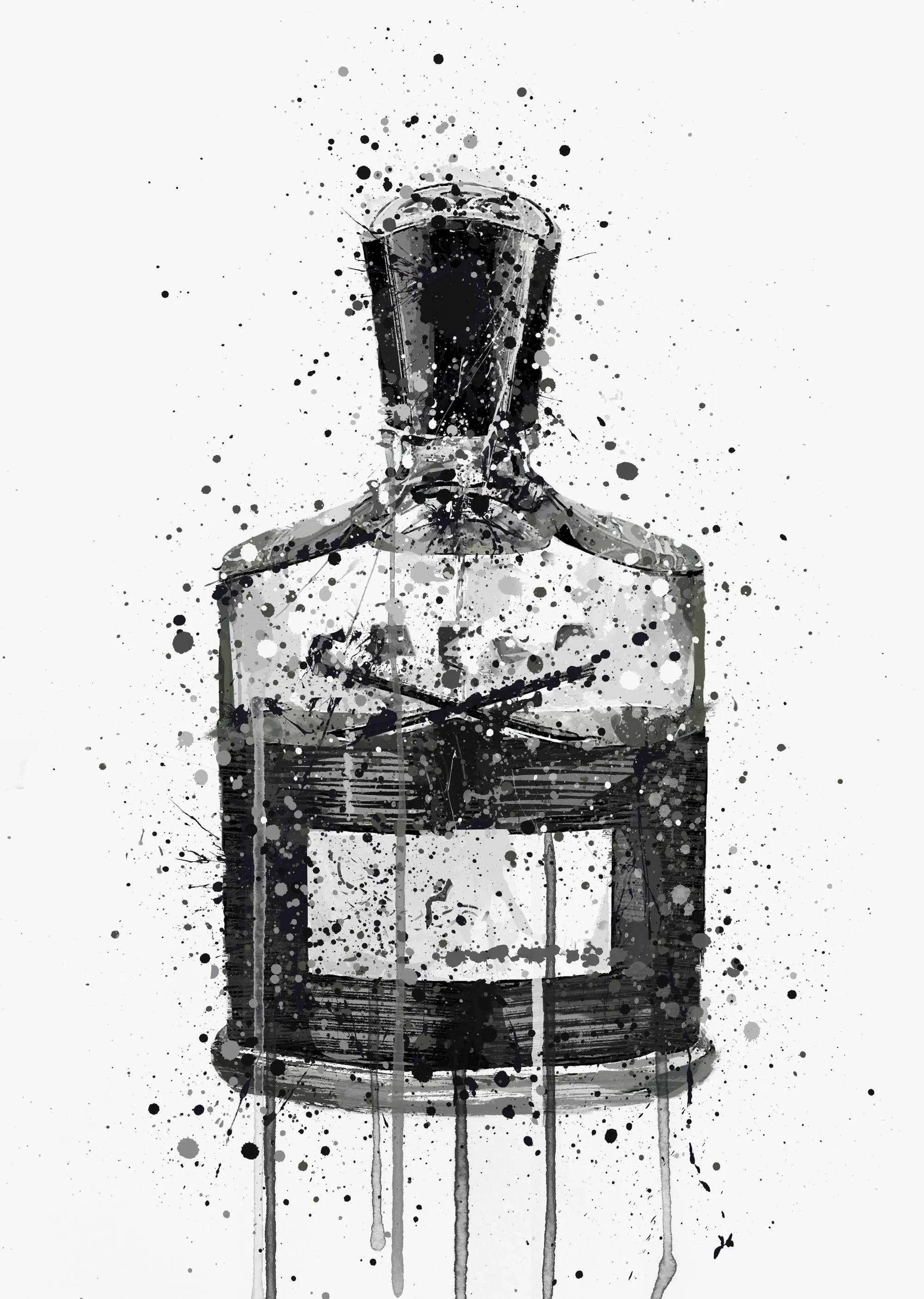 Fragrance Bottle Wall Art Print 'Granite'