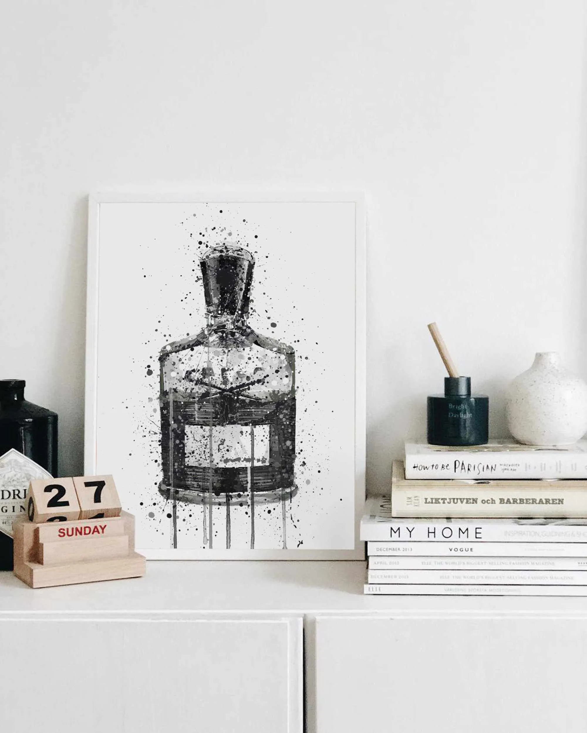 Fragrance Bottle Wall Art Print 'Granite'