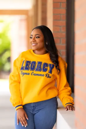 Gold Legacy Varsity Sweatshirt (unisex sizing)