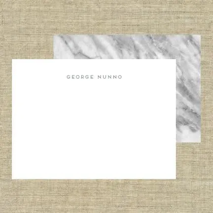 Grey Marble Deluxe Triple Thick Stationery