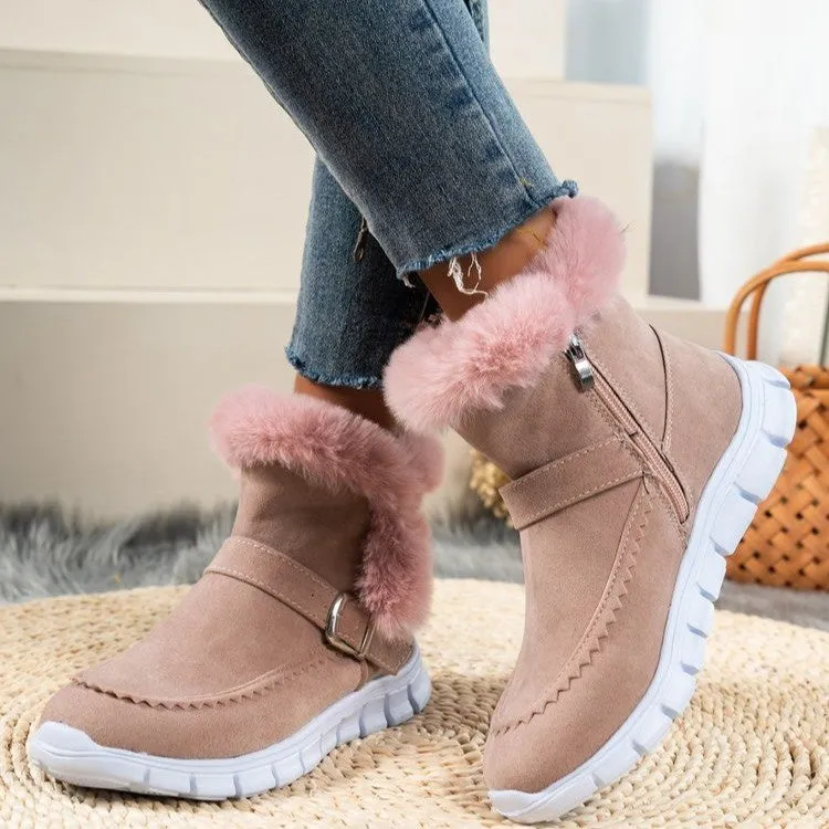 GRW Orthopedic Women Boots Winter Fur Lining Extra Comfortable Warm Fashion Snow Boots