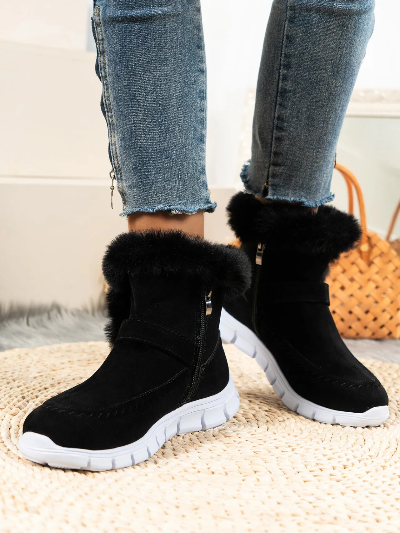 GRW Orthopedic Women Boots Winter Fur Lining Extra Comfortable Warm Fashion Snow Boots