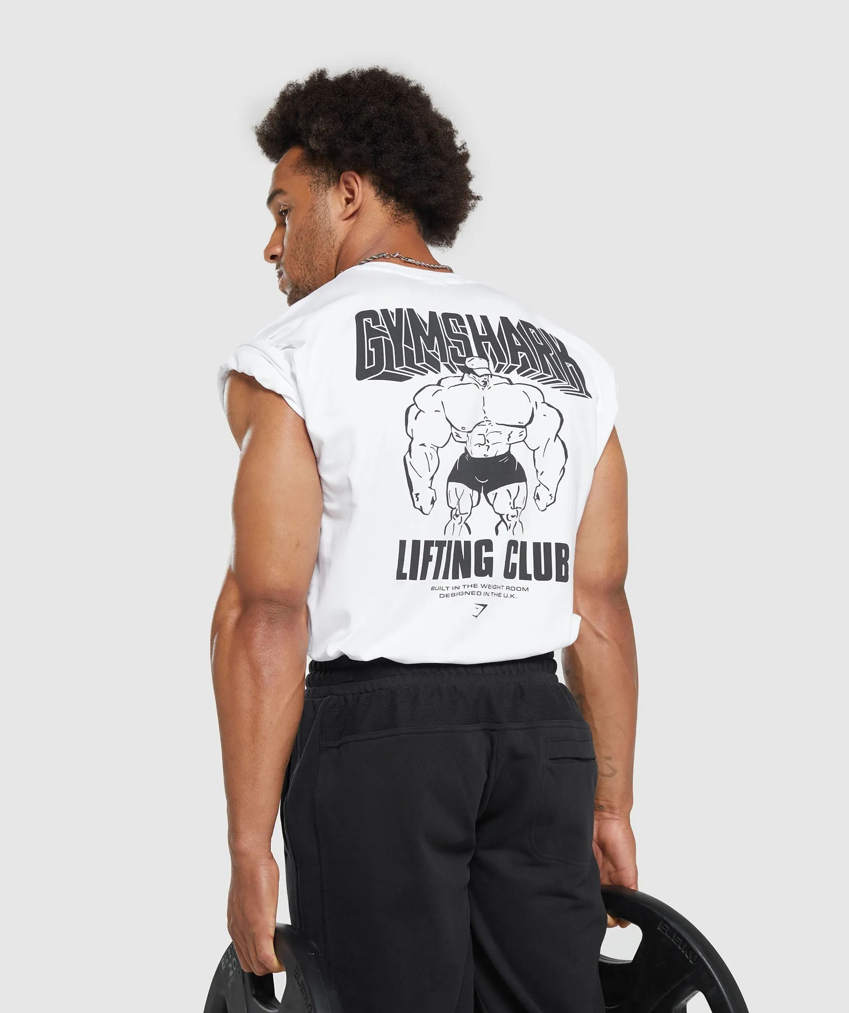 Gymshark Cartoon Lifting T-Shirt - White