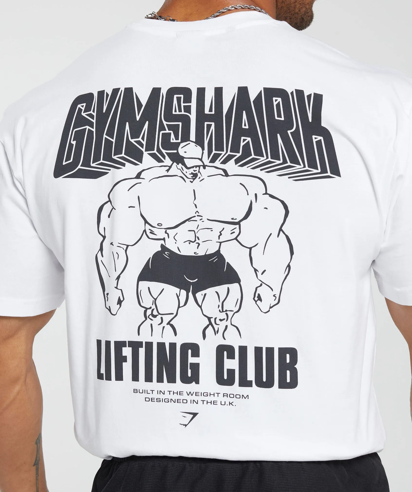 Gymshark Cartoon Lifting T-Shirt - White