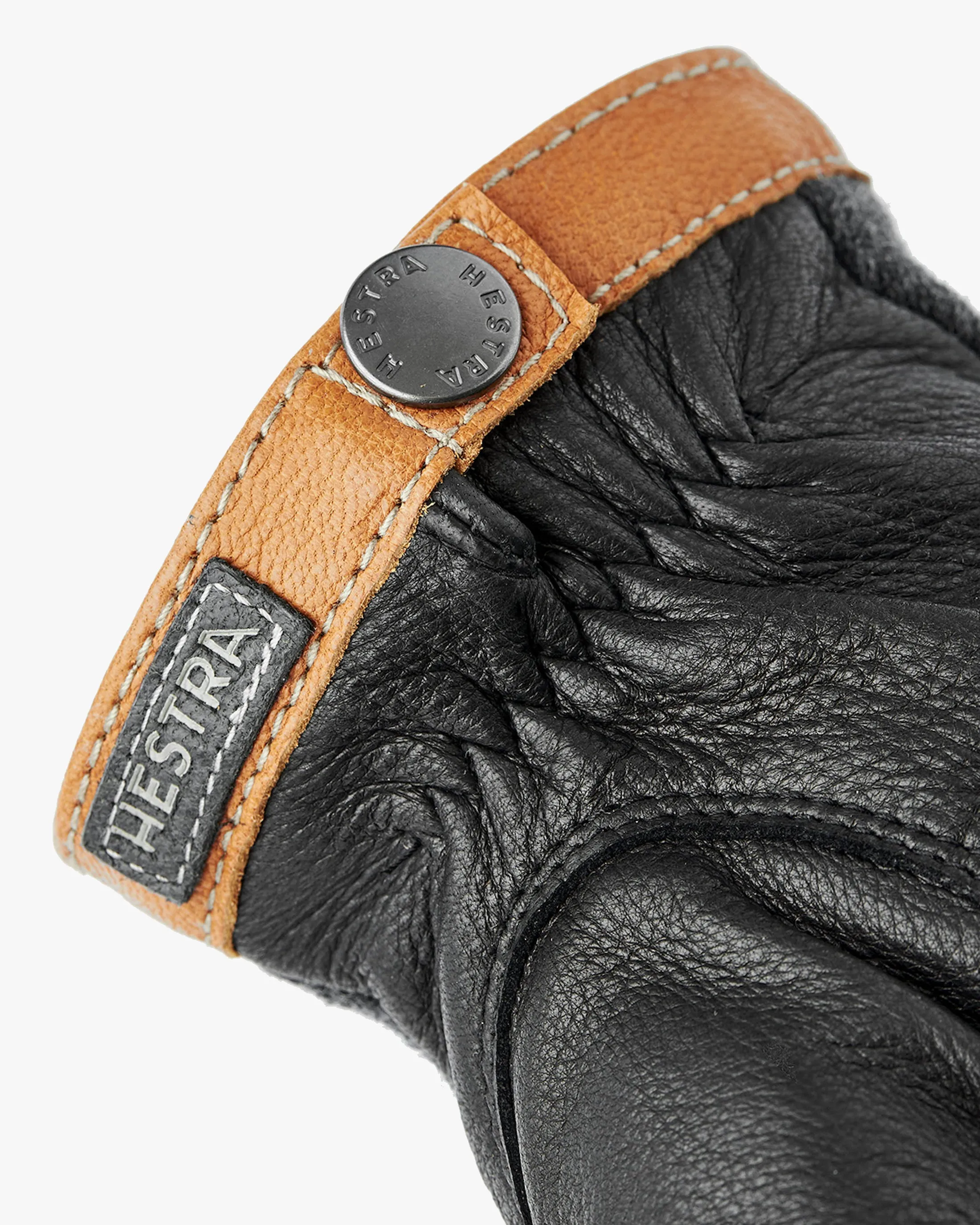 Hestra Deerskin Wool Tricot Gloves - Charcoal / Black