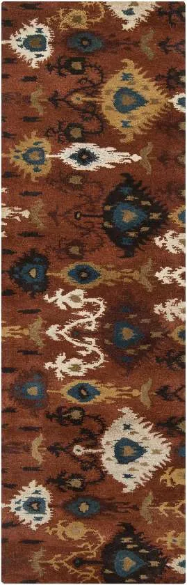 Hingneo Transitional Burnt Orange Area Rug