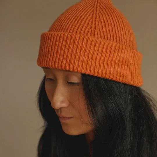 Hvid Rib Beanie - 100% Merino Wool (Teen-Adult)