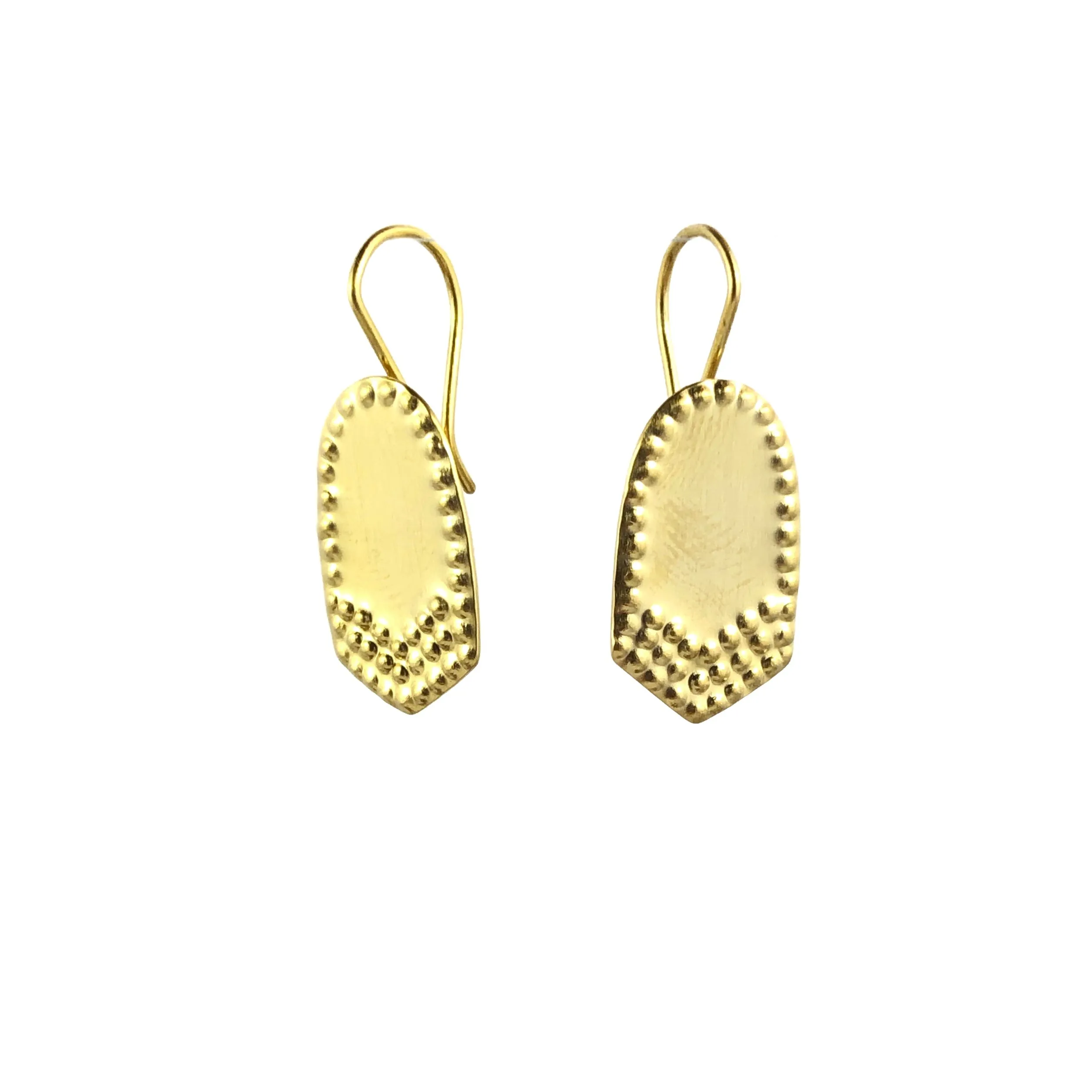 Insignia Hooks Gold Earrings - Tara Lofhelm