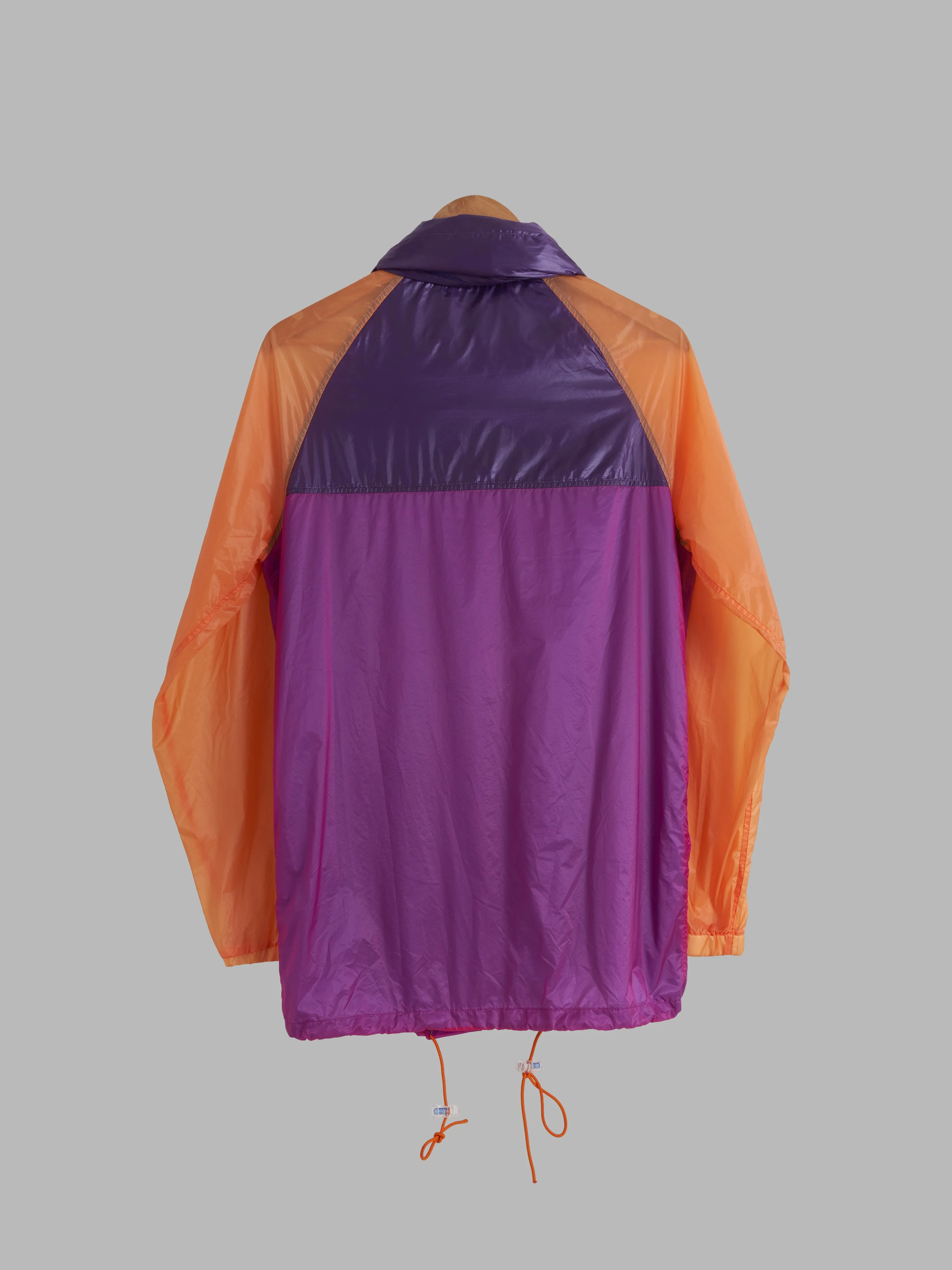 Keita Maruyama Homme purple orange nylon windbreaker with collar hood - mens S